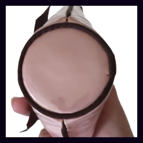 Vintage Juicy Couture Pink & Brown Scotty Crest Logo Makeup Cosmetic Bag - Picture 3 of 8